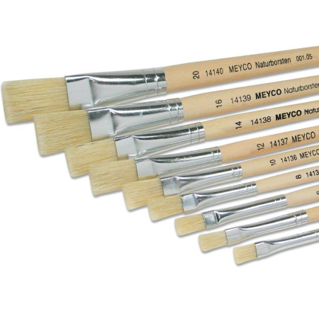 MEYCO Borstenpinsel kurzer Stiel, flach - Nr. 16