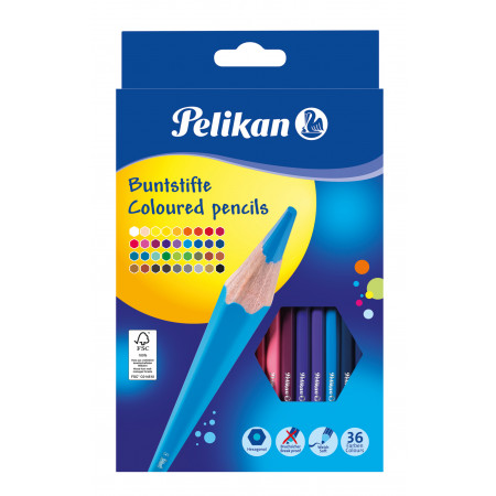 Pelikan sechseckige Buntstifte 36er