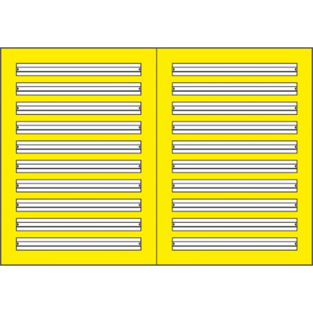 für Sehschwache - A4 Hilfslinien gelb - 24 Blatt - rosa
