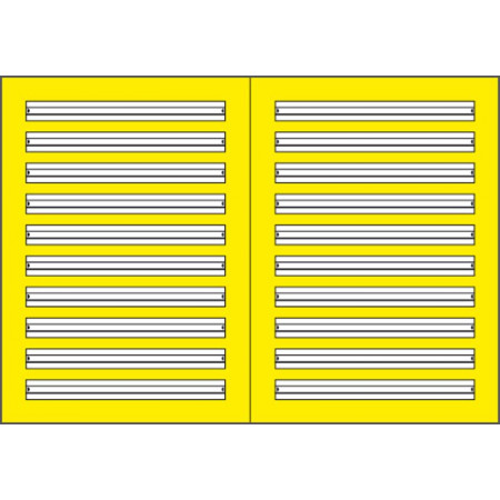 für Sehschwache - A4 Hilfslinien gelb - 24 Blatt - rosa