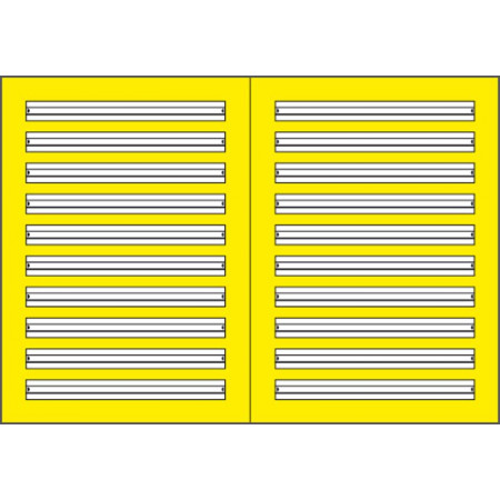 für Sehschwache - A4 Hilfslinien gelb - 24 Blatt - gelb